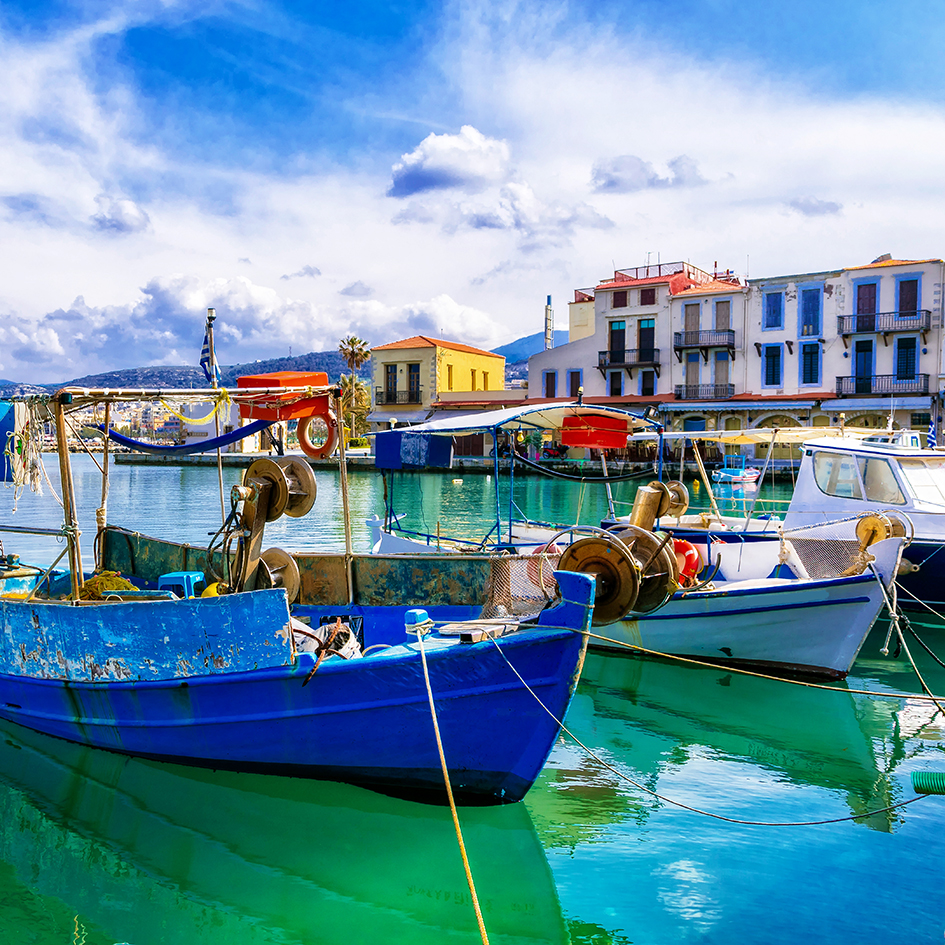 Port barques Réthymnon Crète