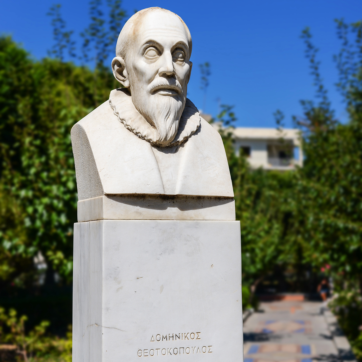 Buste El Greco parc El Greco Héraklion Crète