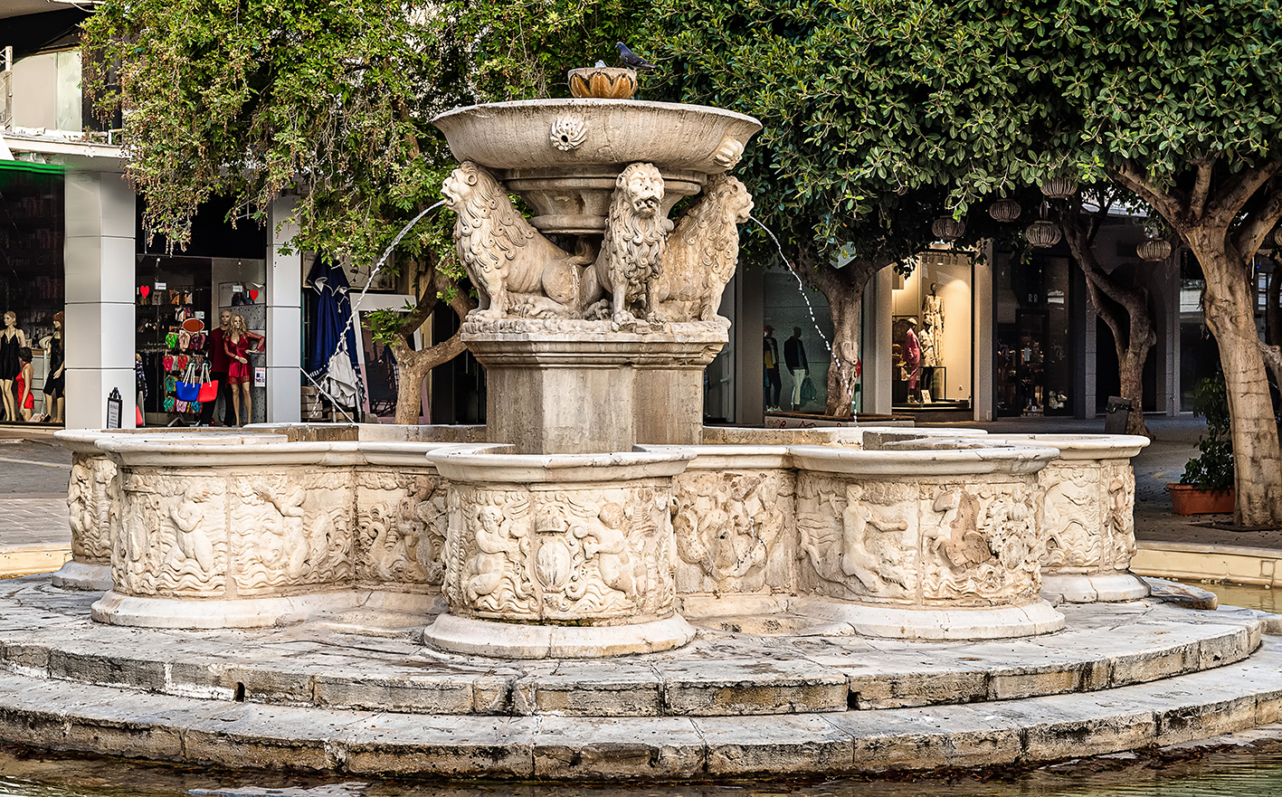 Fontaine Morosini Fontaine des Lions Héraklion Crète