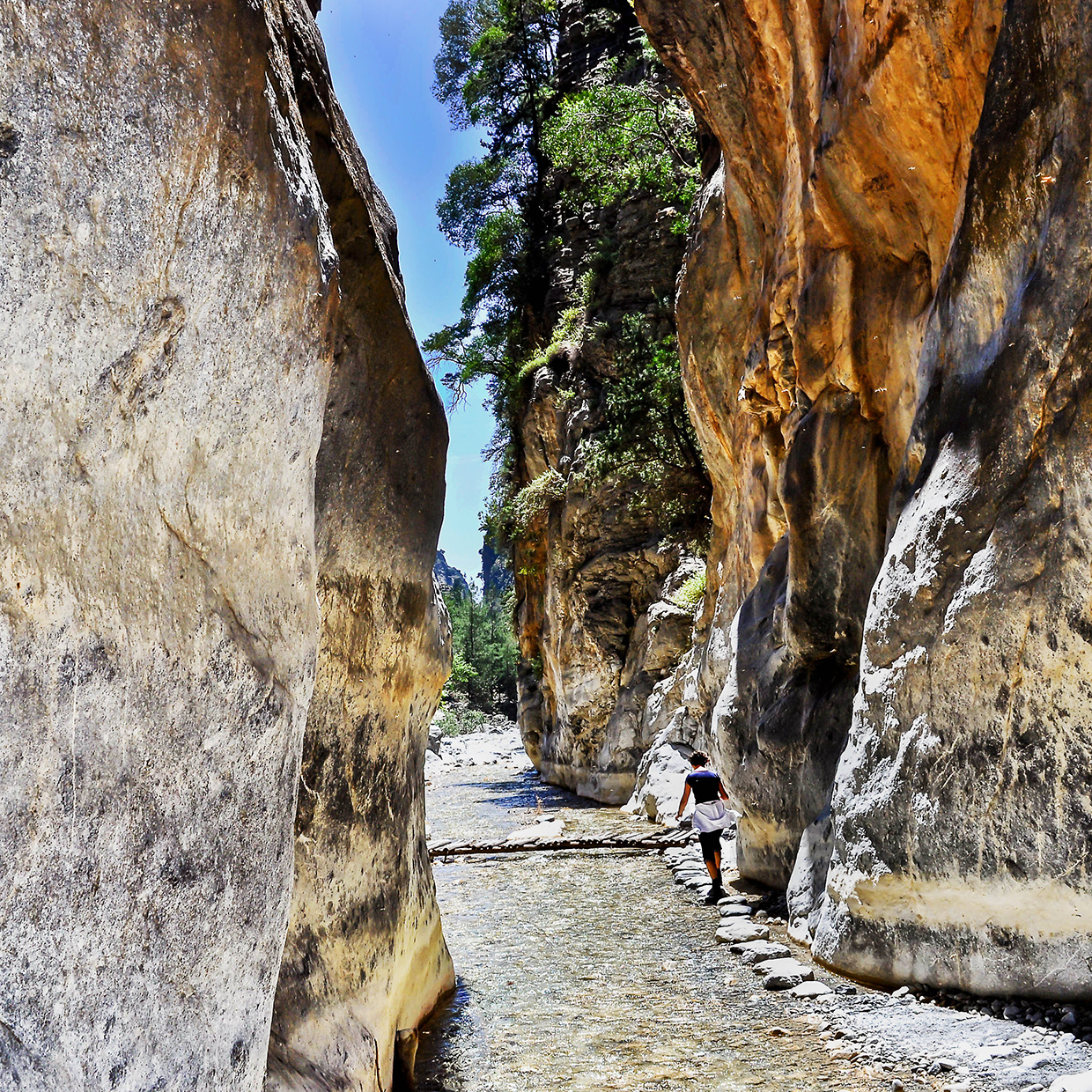 pas japonais gorges de Samaria Crète