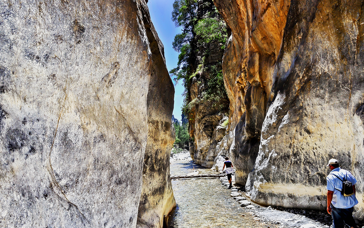 pas japonais gorges de Samaria Crète