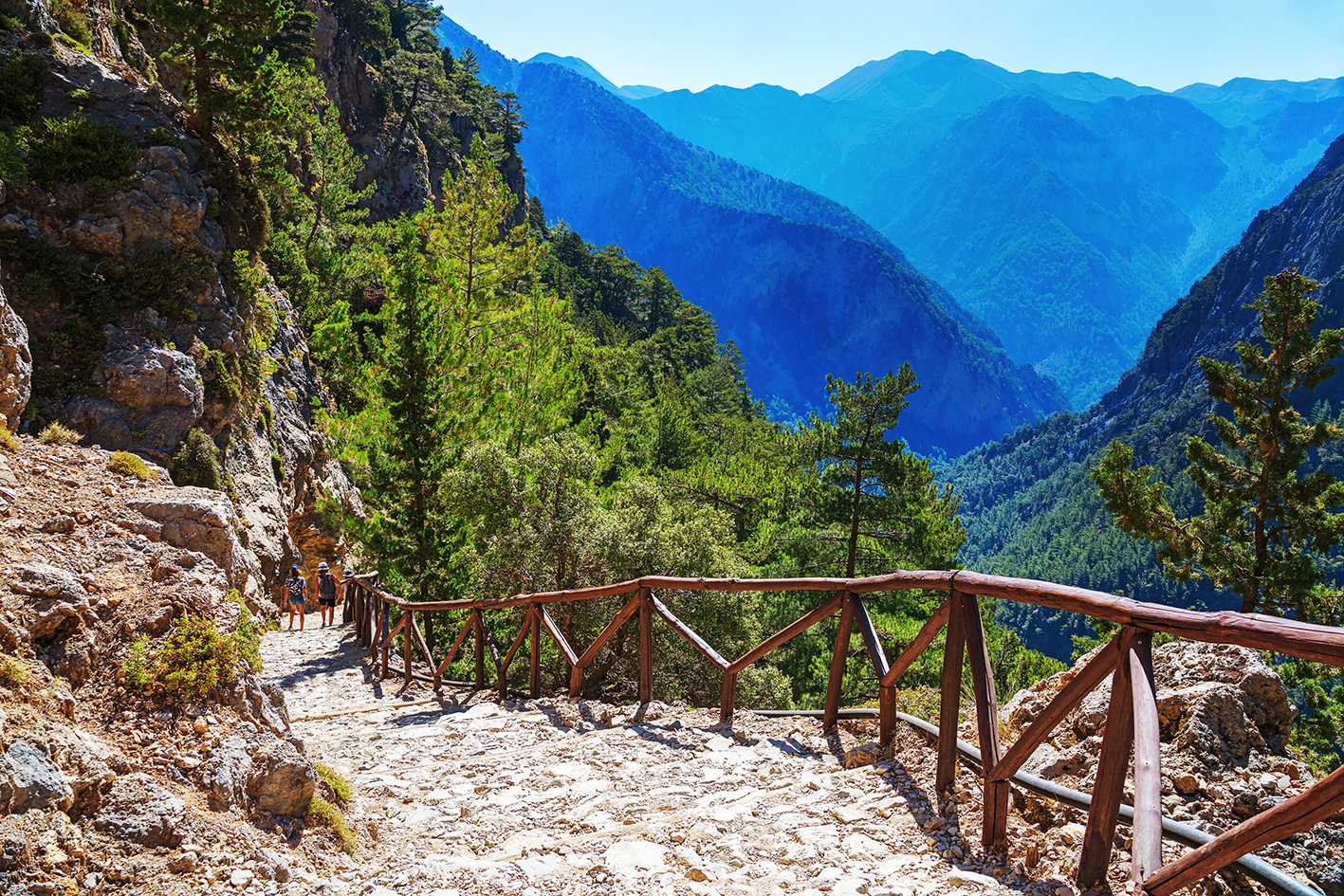 escalier Xyloskalo gorges de Samaria Crète
